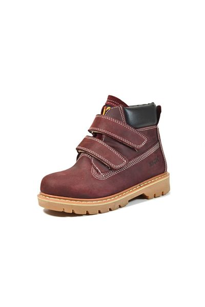 Rich 401 Cizme ortopedice pentru fete din piele naturală uleiată mov cu velcro