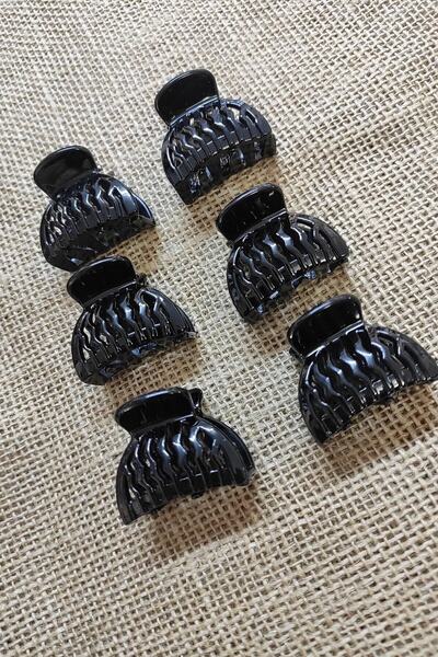 platin hediyelik 6 τεμάχια μαύρα μικρού μεγέθους κουρτίνες - γυναικεία κλιπ μαλλιών