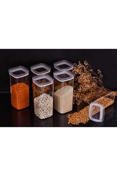 FİTHOME 12-Piece Large Size 2.1 Liter Extra Strong Vacuum Transparent Storage Container