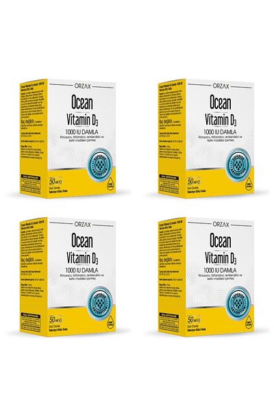 Ocean Vitamin D3 1000 Iu - 50 Ml 4 Boxes Drops