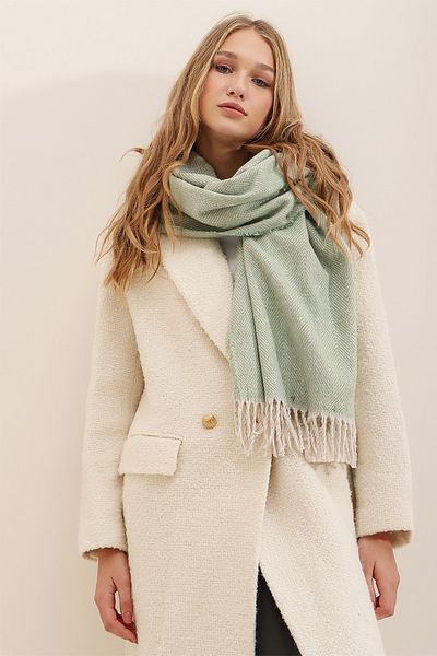 Trend Alaçatı Stili Schultertuch - Grün - Casual