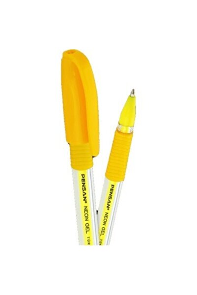 Pensan قلم حبر جاف جل بي في سي 1.0 ملم أصفر نيون (قطعة واحدة)