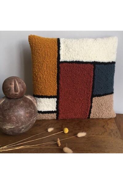 elf handmade design Punch Işi Ev Işyeri Balkon Ve Mekanlar Için Kırlent Kılıfı