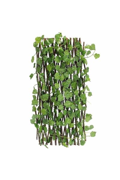 Nettenevime Yapay Çiçek Akordiyon Çit Yapay Sarmaşık lı Duvar Dekoru 210x90 cm