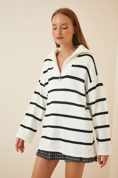 Happiness İstanbul Pullover - Ecru - Oversized
