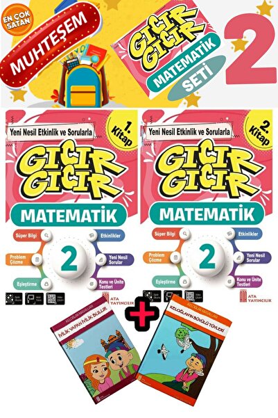 Ata Yayıncılık Ata Yayınları Gıcır Gıcır 2.sınıf Matematik 1. Ve 2.kitap
