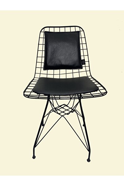 BK exclusive Wire Chair Back Cushion Black Leather (NOT INCLUDING CHAIR)