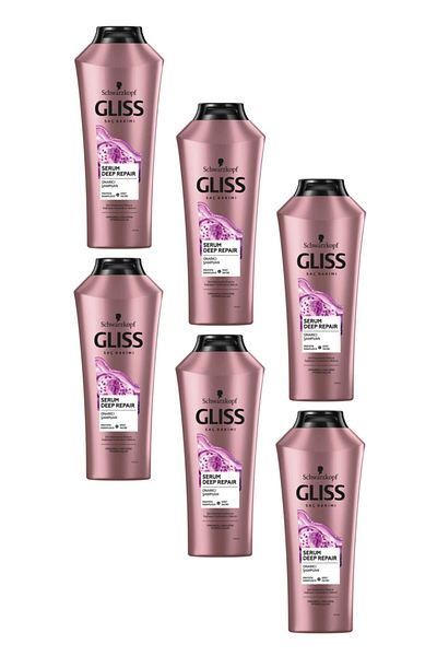 Gliss Deep Repair Serum Repair Shampoo - 360 ml (6 Pieces)