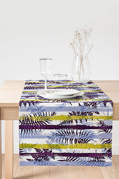 Realhomes Runner modern din piele intoarsa cu imprimare digitala cu design special