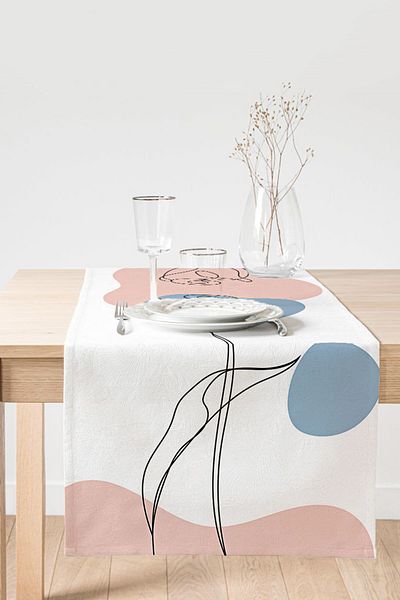 Realhomes Μοντέρνο Suede Runner με ψηφιακή εκτύπωση ειδικής σχεδίασης