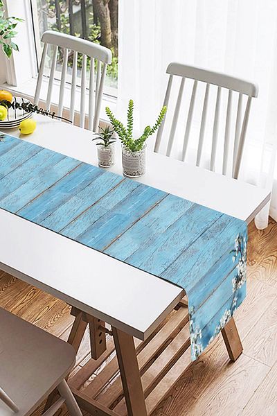 Realhomes Runner modern din piele intoarsa cu imprimare digitala cu design special