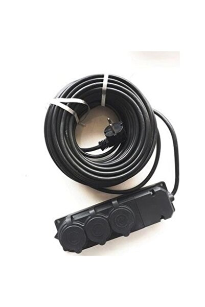 YEŞİM 30 Metre Üçlü Kauçuk Uzatma Seyyar Kablo 3x1.5 Tam Kesit Kaliteli Kablo