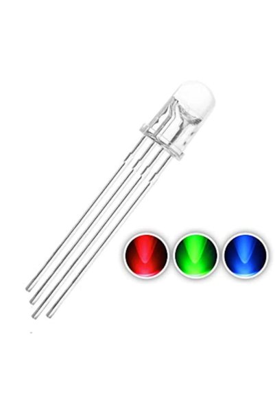 Alkatronik 5mm Rgb Led Ortak Anot 4 Pin Multicolor Diyot Işık Lamba Light