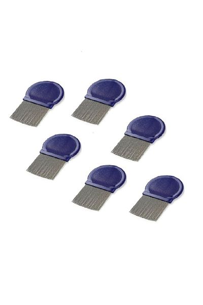 Lionesse Lionesse 58 Lice Comb Metal Blue X 6 Pieces
