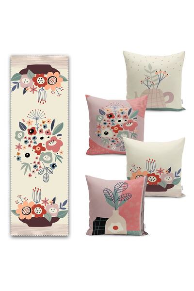 Realhomes Onedraw Special Design Hidden Design 4 Huse de pernă și set de alergători