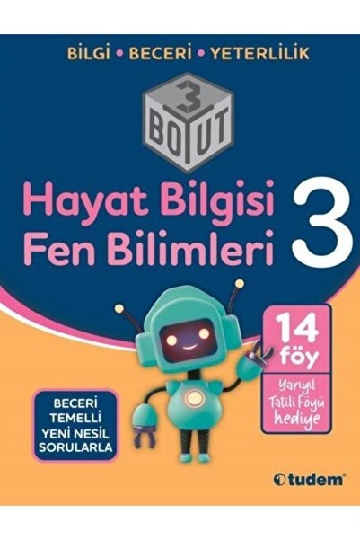 Tudem Yayınları - Ders Kitapları 3.sınıf Hayat Bilgisi + Fen Bilimleri 3 Boyut