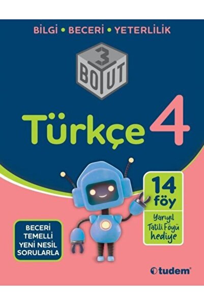 Tudem Yayınları - Ders Kitapları 4.sınıf Türkçe 3 Boyut