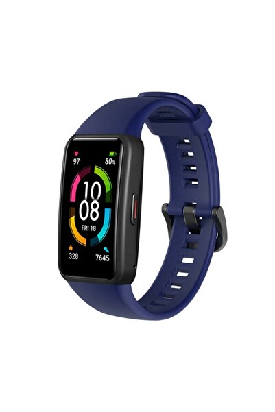 Tagomoon Huawei Honor Band 6 Ile Uyumlu Tokalı Lacivert Silikon Kordon Kayış ...