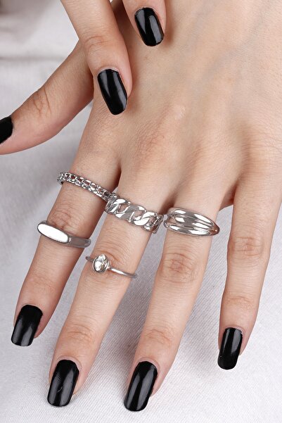 Ervalina 5'li Taş Detaylı Set Yüzük