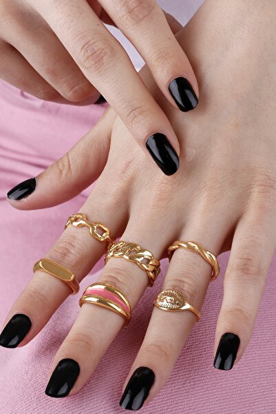 Ervalina 6'lı Yüzük Ve Eklem Yüzük Set