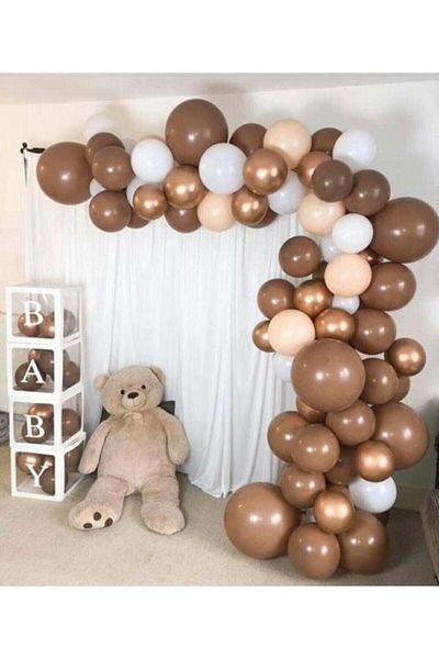 Party City Balloon Balloon Chain in Chrome Gold Caramel Salmon White Colors
