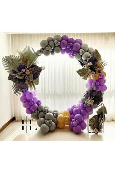 Party City Special Day Concept Balloon Lilac Gray Salmon Balloon