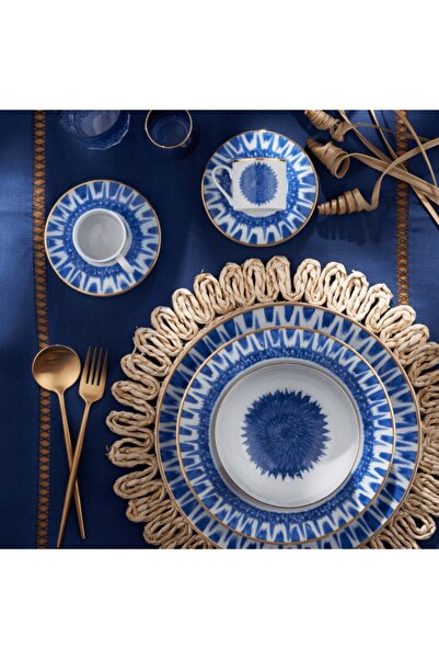 Lemm Home Gala Mavi 6 Kişilik 24 Parça Yemek Takımı