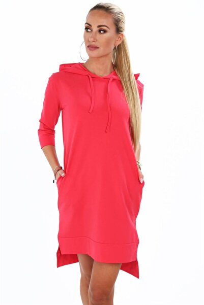 fasardi Kapüşonlu Önü Kısa Arkası Uzun Elbise