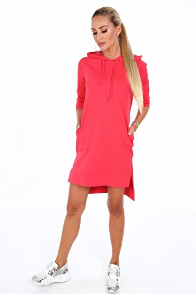 fasardi Kapüşonlu Önü Kısa Arkası Uzun Elbise