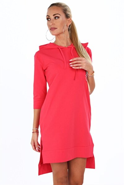 fasardi Kapüşonlu Önü Kısa Arkası Uzun Elbise