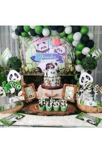 Party City Panda Concept 100 Pieces Balloons And Balloon Chain Panda Birthday Party