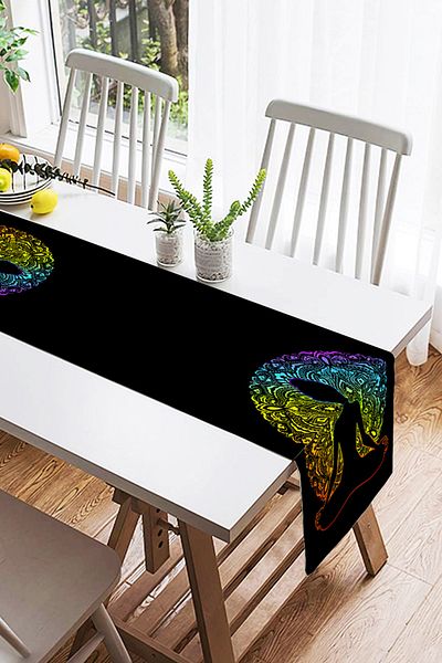 Realhomes Runner modern din piele intoarsa cu imprimare digitala cu design special