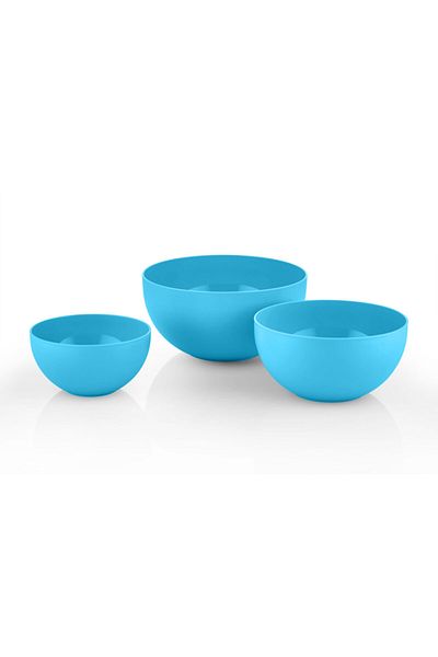Melkan Home Set of 3 Round Bowls Turquoise