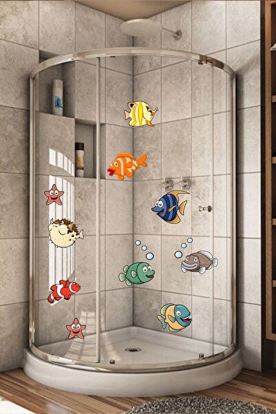 Echo Home Sevimli Balıklar Yıldızlar Duşakabin Ve Duvar Sticker Seti  STCK131