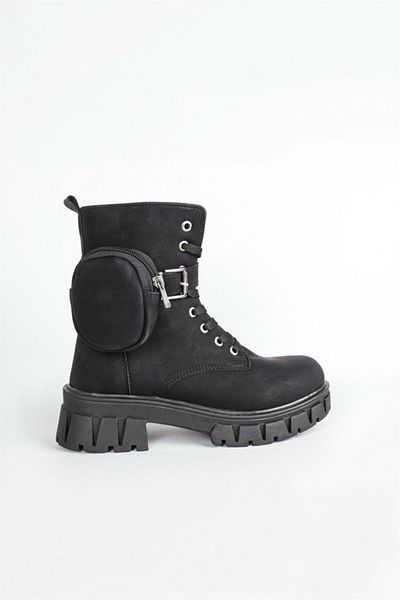 Twingo Μαύρα Σμαραγδένια Γυναικεία Μποτάκια - Daily Boots 7640