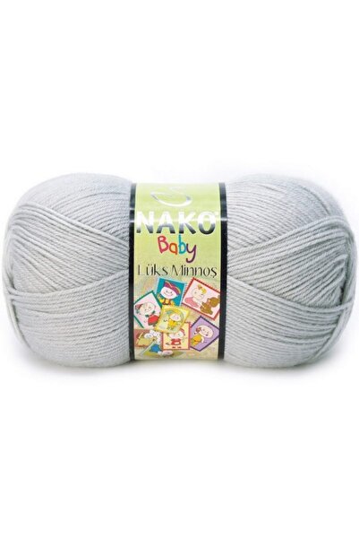 NAKO Baby Lüks Minnoş 969 Gümüş Gri El Örgü Ipliği 100 Gr.
