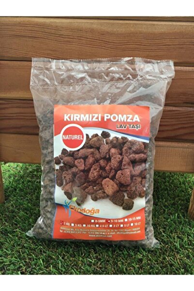 Ekodoğa Akvaryum Taşı 1 Kg 5-10 Mm Akvaryum Pomzası Teraryum Taşı Kırmızı Pom...