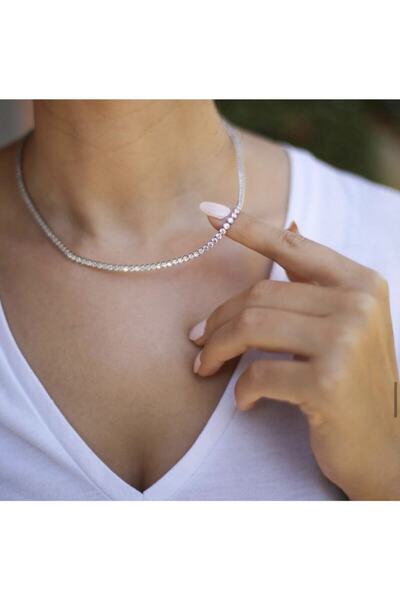 Classy Gümüş Renk Su Yolu Kolye Waterway Necklace