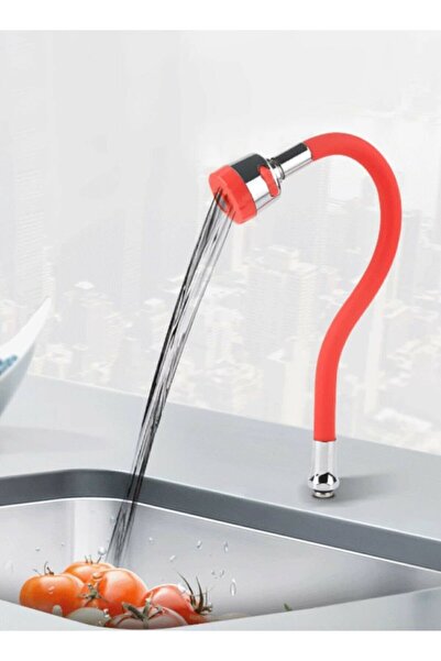 QNİAY Red Silicone Movable 2 Function Kitchen Faucet Pipe