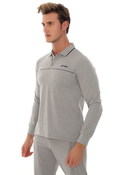 FORE SPORT Men's Polo Collar Long Sleeve T-shirt Tracksuit Set