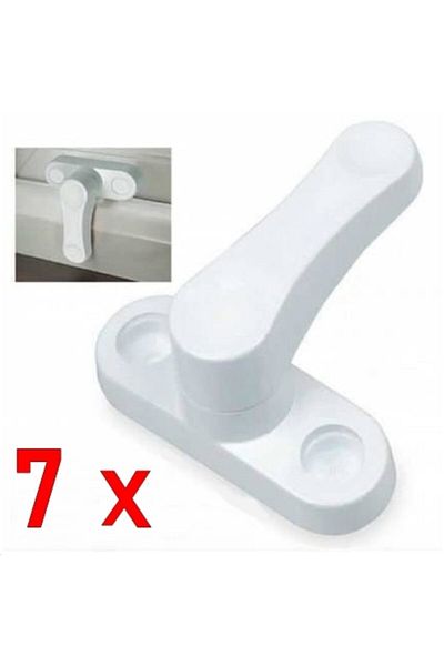 LOVYCO Pvc Window Pull Child Safety Burglar Security Lock 7 Pieces