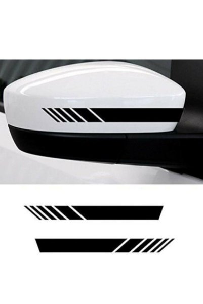 Quart Aksesuar Side Mirror Auto Strip Sticker Car Sticker 2 Pcs Black 15 X 2 Cm