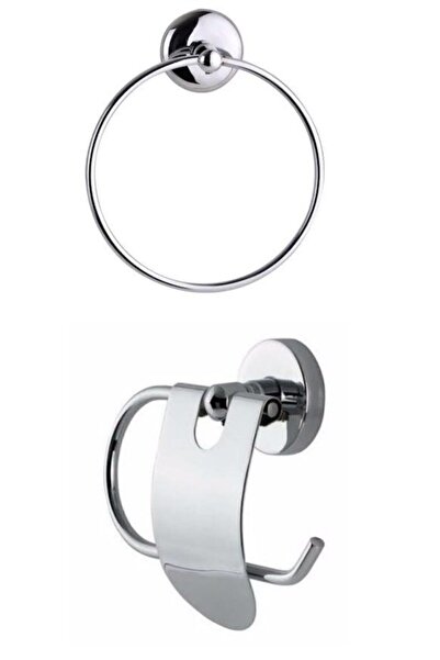 Sas Haus طقم اكسسوار حمام كروم طقم مزدوج