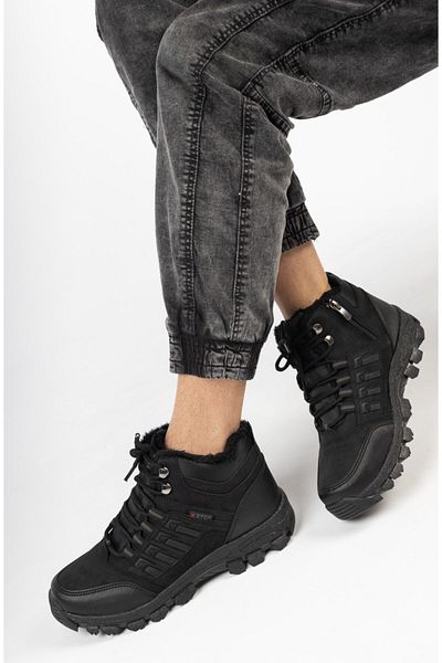 Raff Cizme negre unisex impermeabile căptușite cu blană