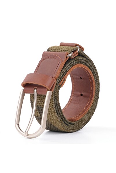 DWOY Curea elastică cu model de camuflaj militar, reglabilă, cu detalii din p...