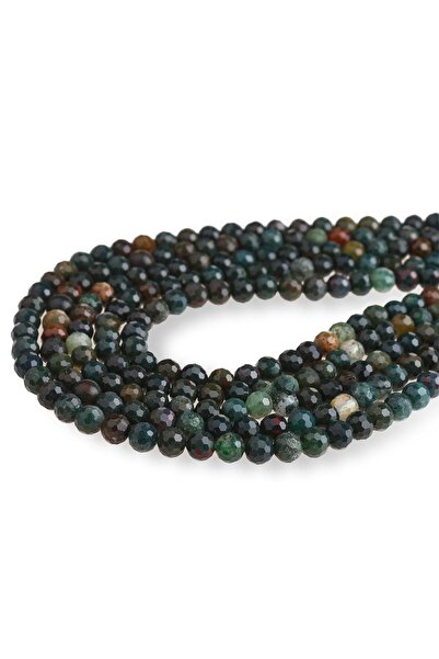 Dünya Doğal Taş 4 мм фасетиран шлифован кръвен камък серия