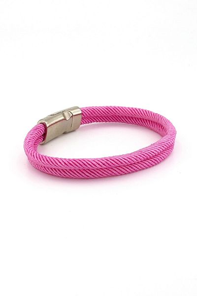 Solfera Pink Two Row Metal Magnet Men's Bracelet M013k