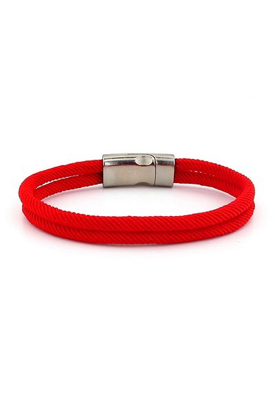 Solfera Red Two Row Magnetic Clip Men's Bracelet M013m