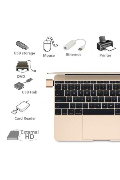 Genel Markalar Apple İpad Pro USB to Type-C OTG Dönüştürücü Çevirici