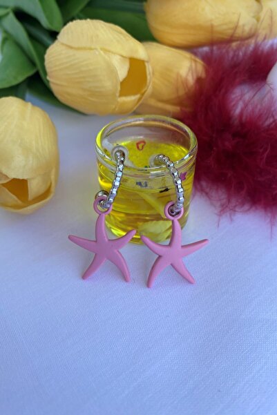 Leerybee ماتي اللون الوردي أقراط نجمة مضادة للحساسية